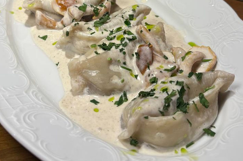 Фото Постный равиоли с грибами 